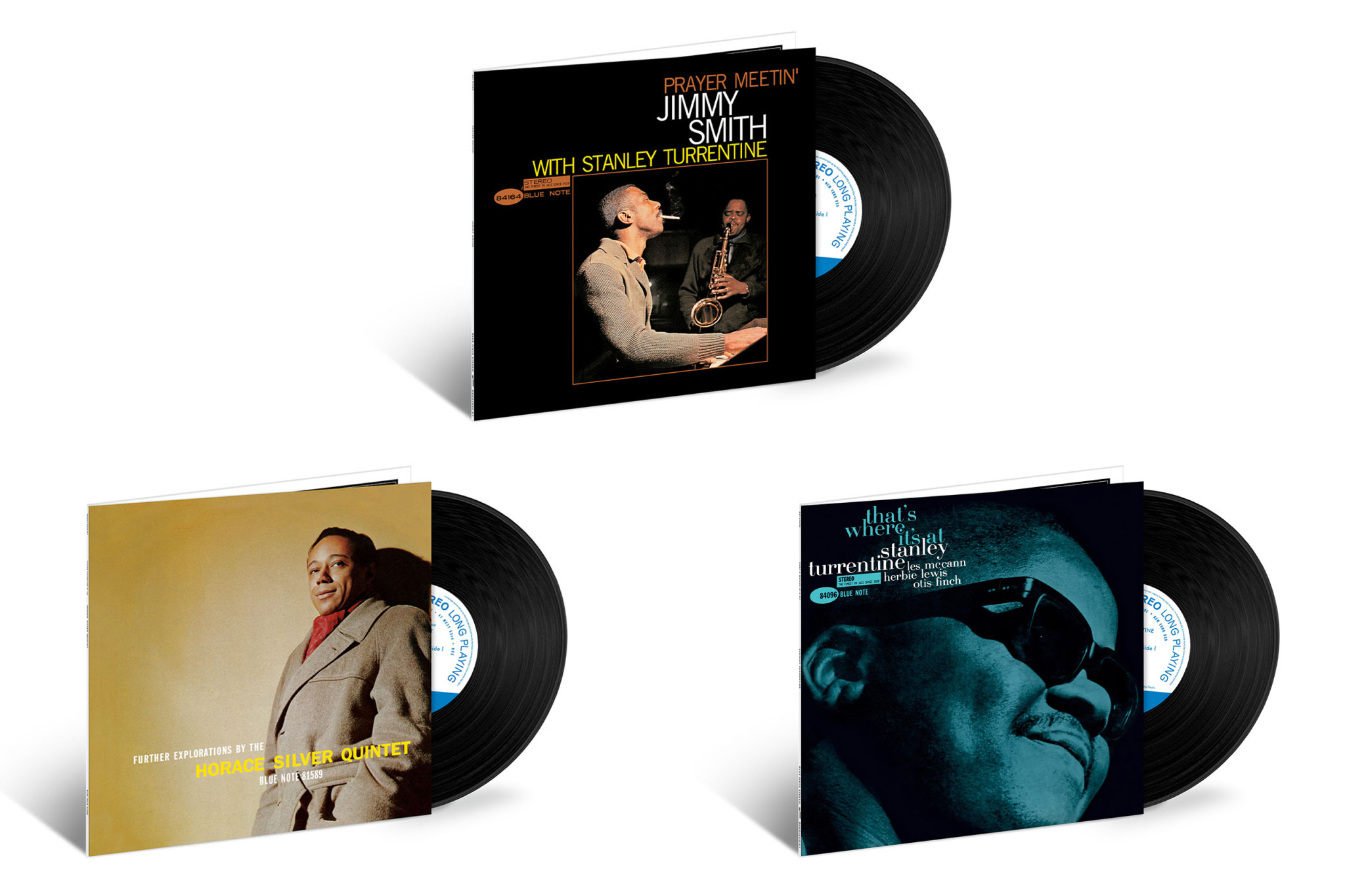 JazzEcho-Plattenteller: Tone Poet Vinyl Series - Jimmy Smith "Prayer Meetin'" / Horace Silver "Further Explorations" / Stanley Turrentine "That's Where It's At"