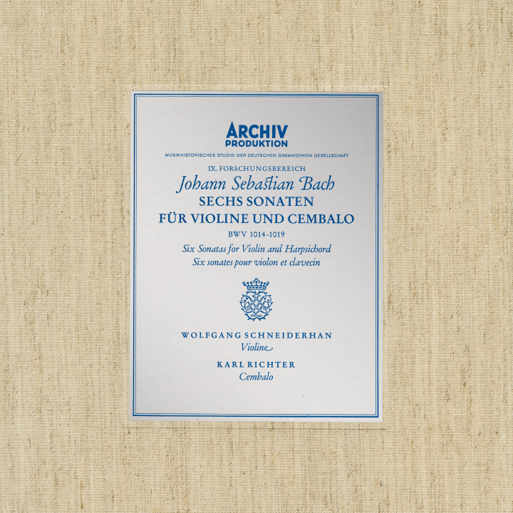 Bach, J.S.: Sonatas for Violin and Harpsichord BWV 1014-1019 Cover