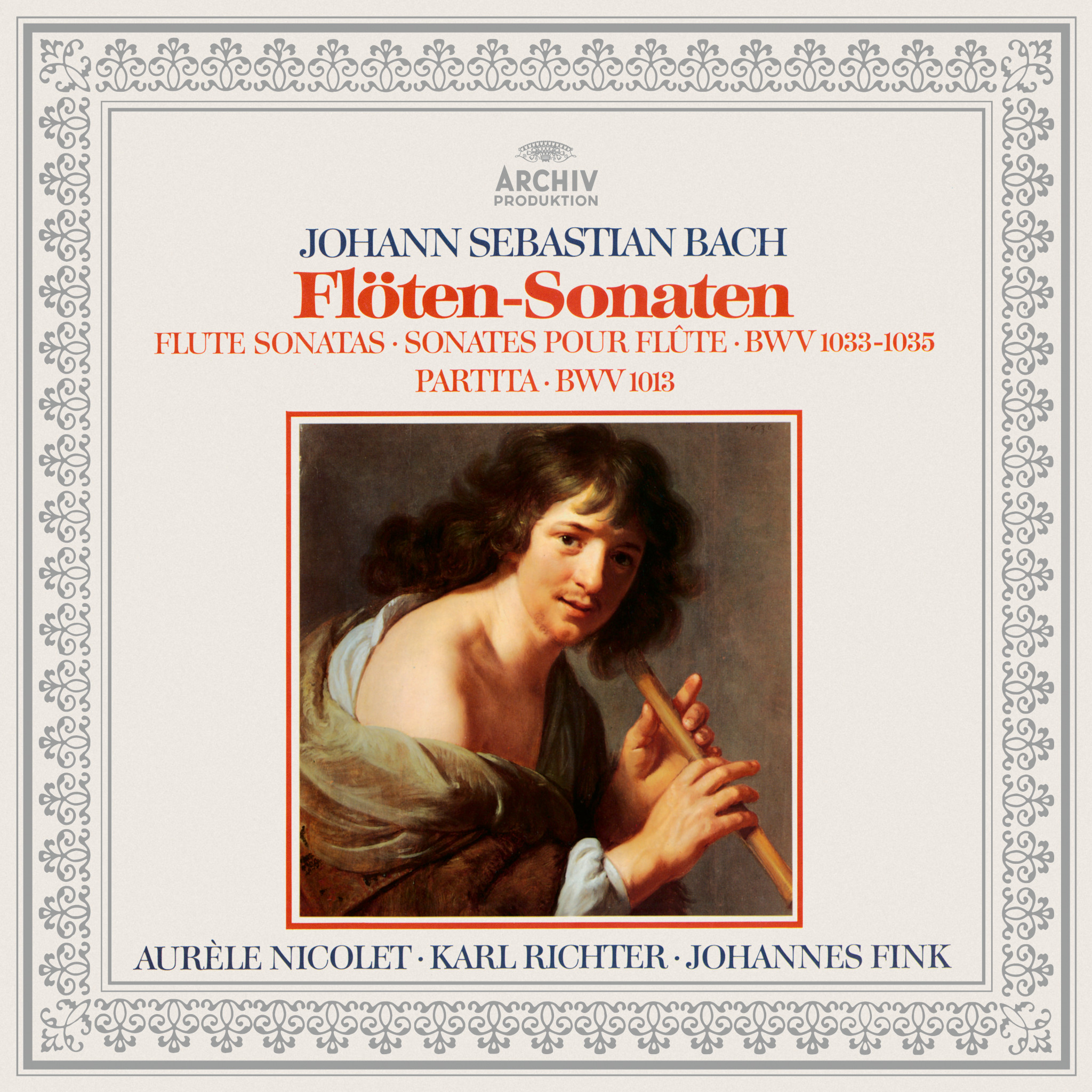 Bach: Partita BWV 1013, Flute Sonatas BWV 1033, 1034 & 1035 Karl Richter eAlbum Cover
