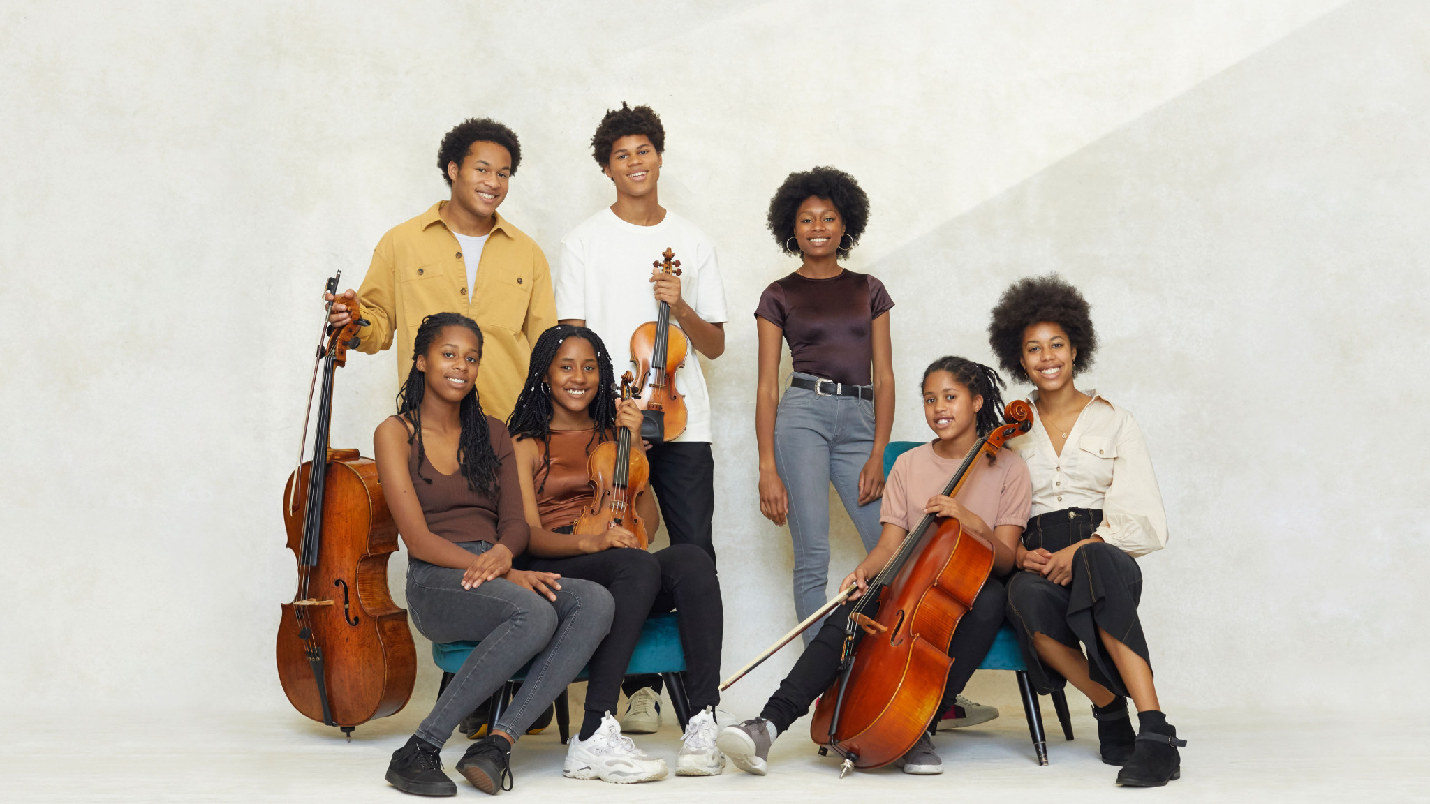 Sheku Kanneh-Mason, Isata Kanneh-Mason, Braimah, Konya, Jeneba, Aminata und Mariatu Kanneh-Mason