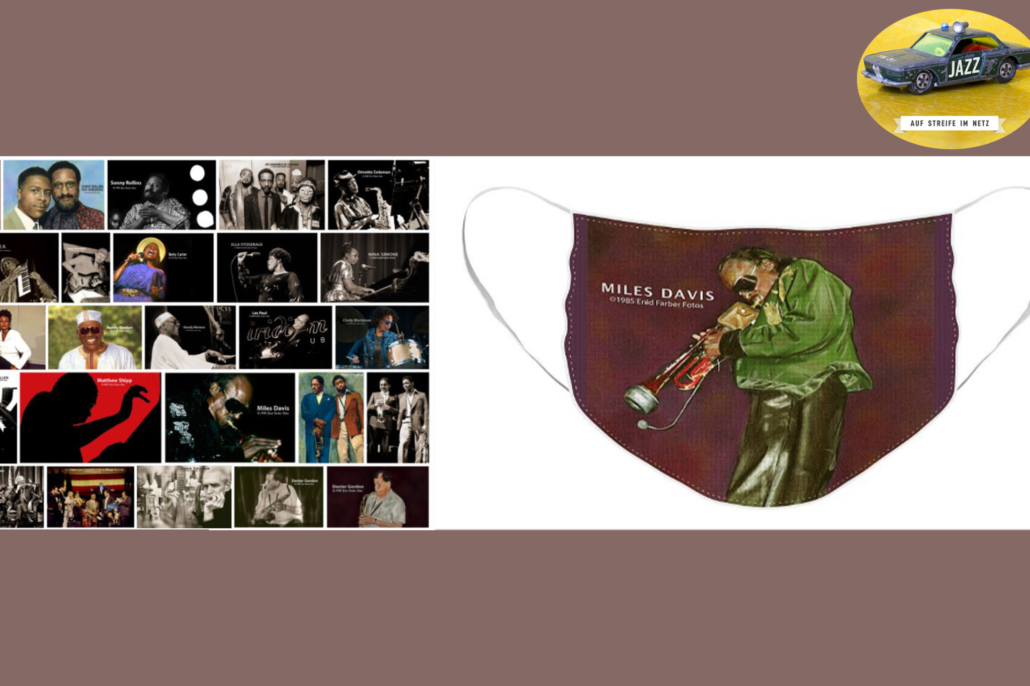 Auf Streife Im Netz - Masken der Jazzfotografin Enid Farber