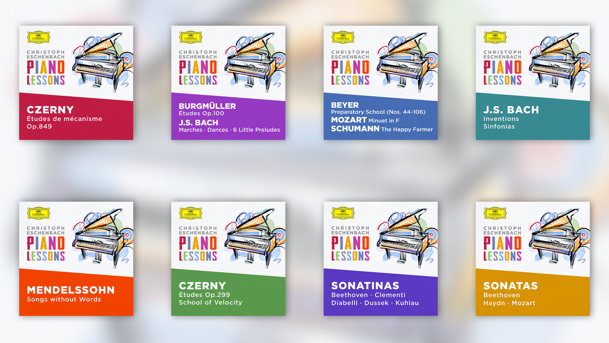Eschenbach Piano Lessons auf 8 digitalen Alben verfügbar