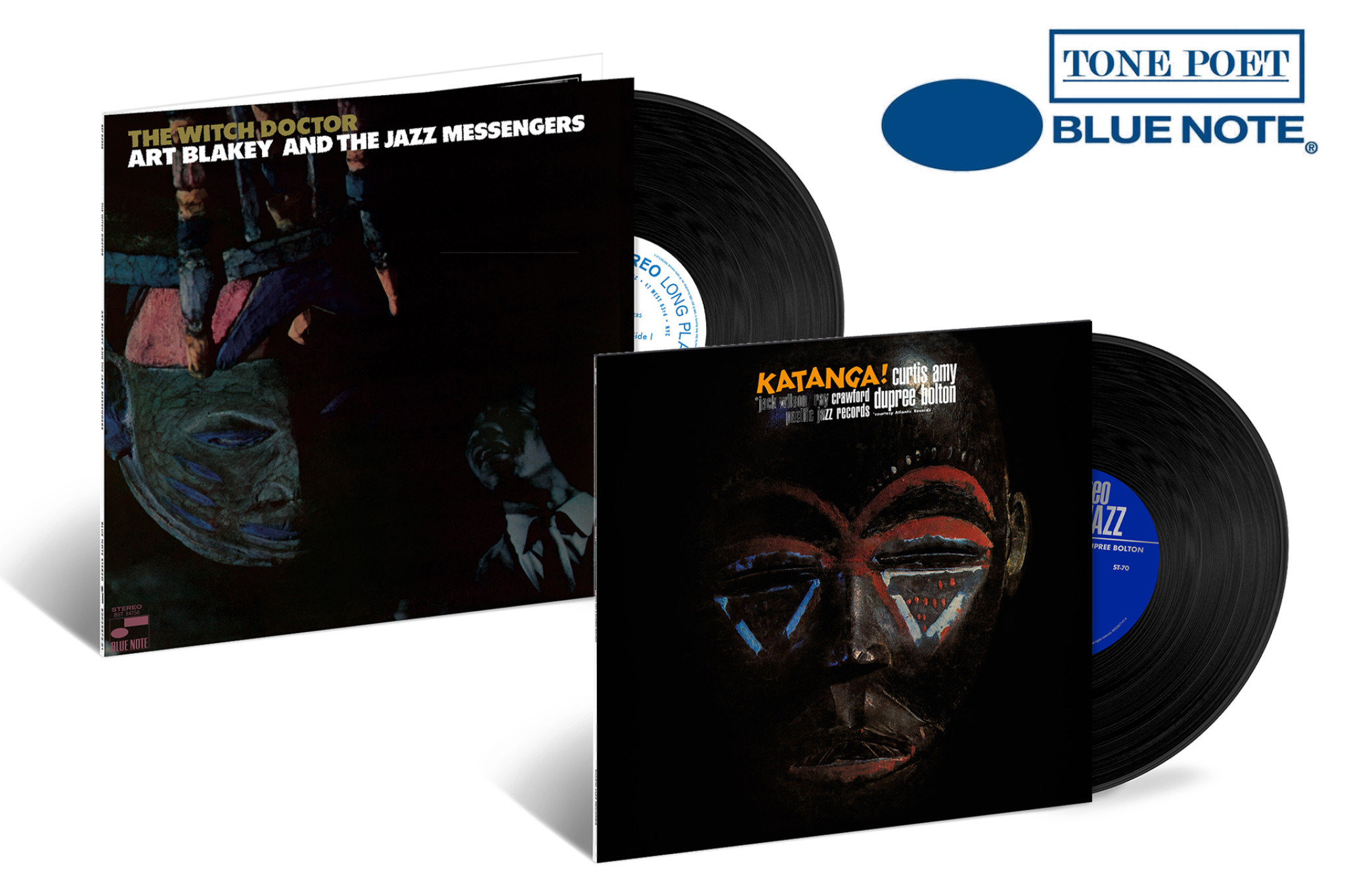 JazzEcho-Plattenteller: Tone Poet Vinyl Series - Art Blakey & The Jazz Messengers "The Witch Doctor" / Curtis Amy & Dupree Bolton "Katanga!"