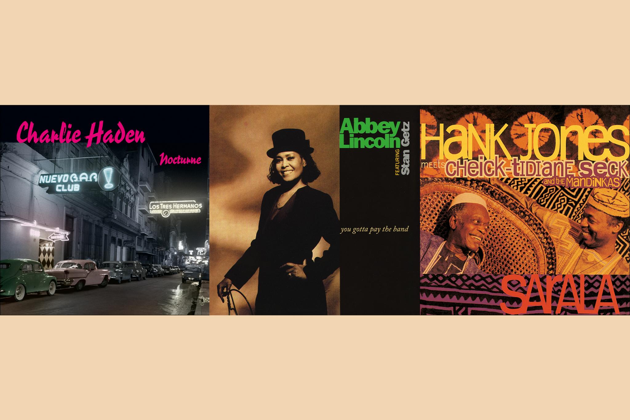 JazzEcho-Plattenteller: Charlie Haden "Nocturne" / Abbey Lincoln feat. Stan Getz "You Gotta Pay The Band" / Hank Jones "Sarala"