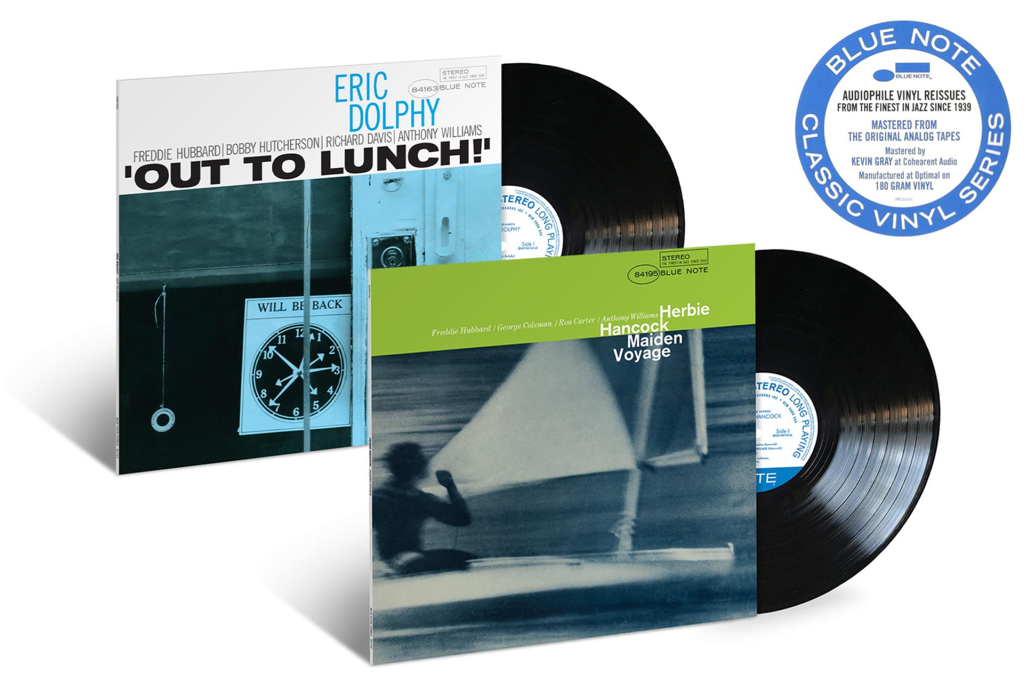 JazzEcho-Plattenteller - Blue Note Classic Vinyl Serie: Eric Dolphy "Out To Lunch!" / Herbie Hancock "Maiden Voyage"