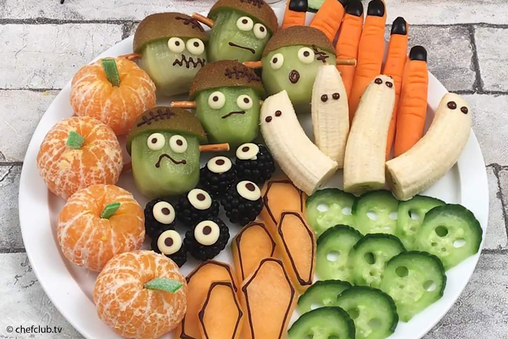 Gesunde Halloween-Snacks für Kinder (©chefclub.tv)