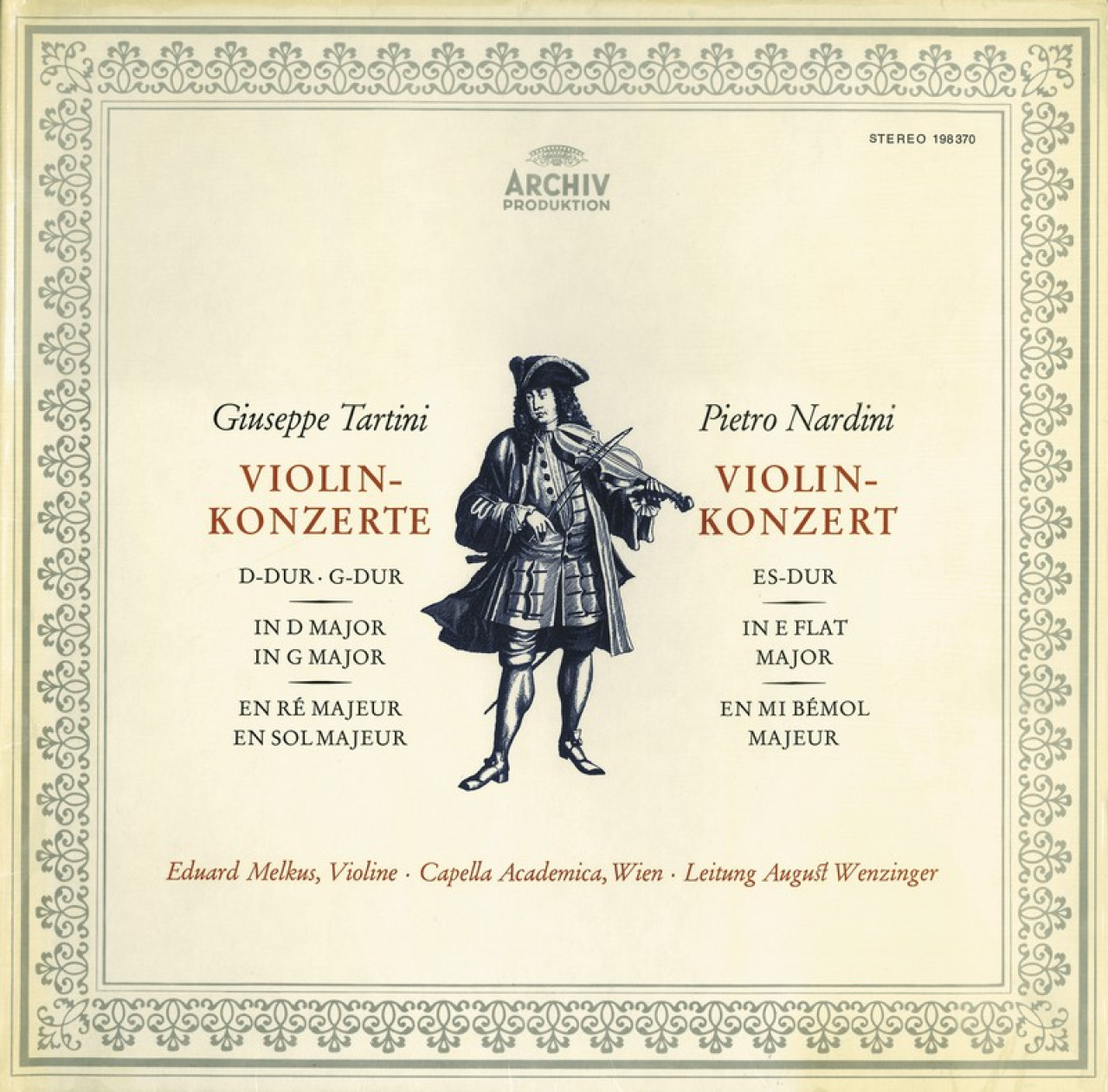 TARTINI, NARDINI Violin Concertos / Melkus | Deutsche Grammophon