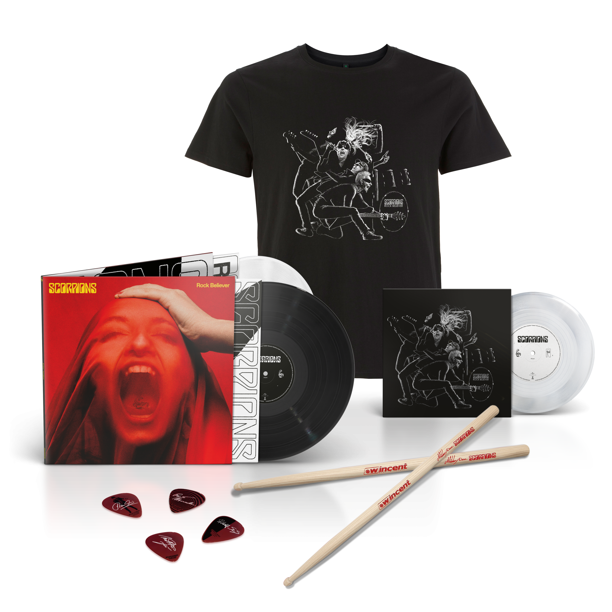 Superbundle 2LP schwarz / weiß + Rock Believer Shirt