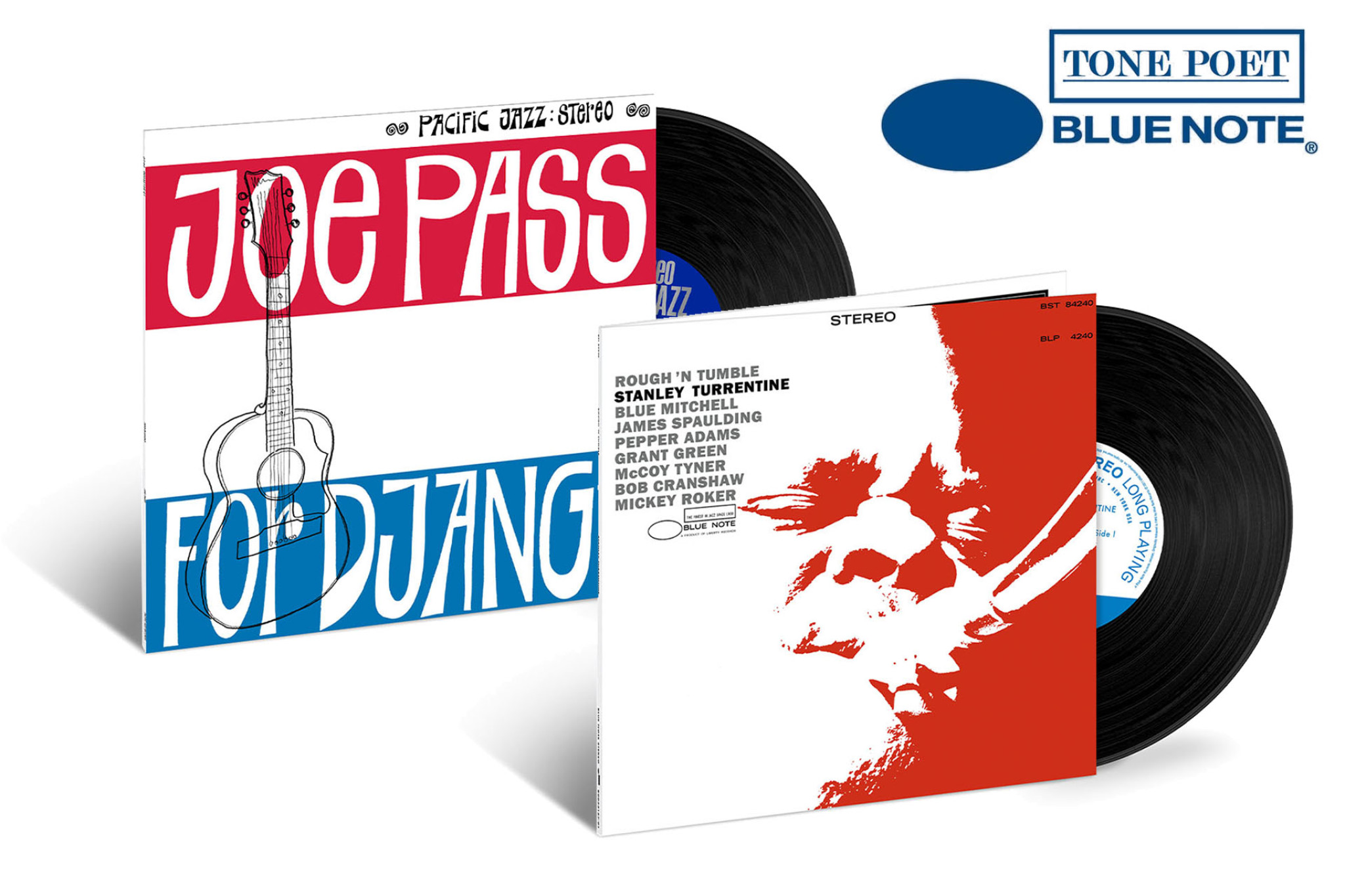 JazzEcho-Plattenteller: Joe Pass "For Django" / Stanley Turrentine "Rough 'n' Tumble" (Tone Poet Vinyl)