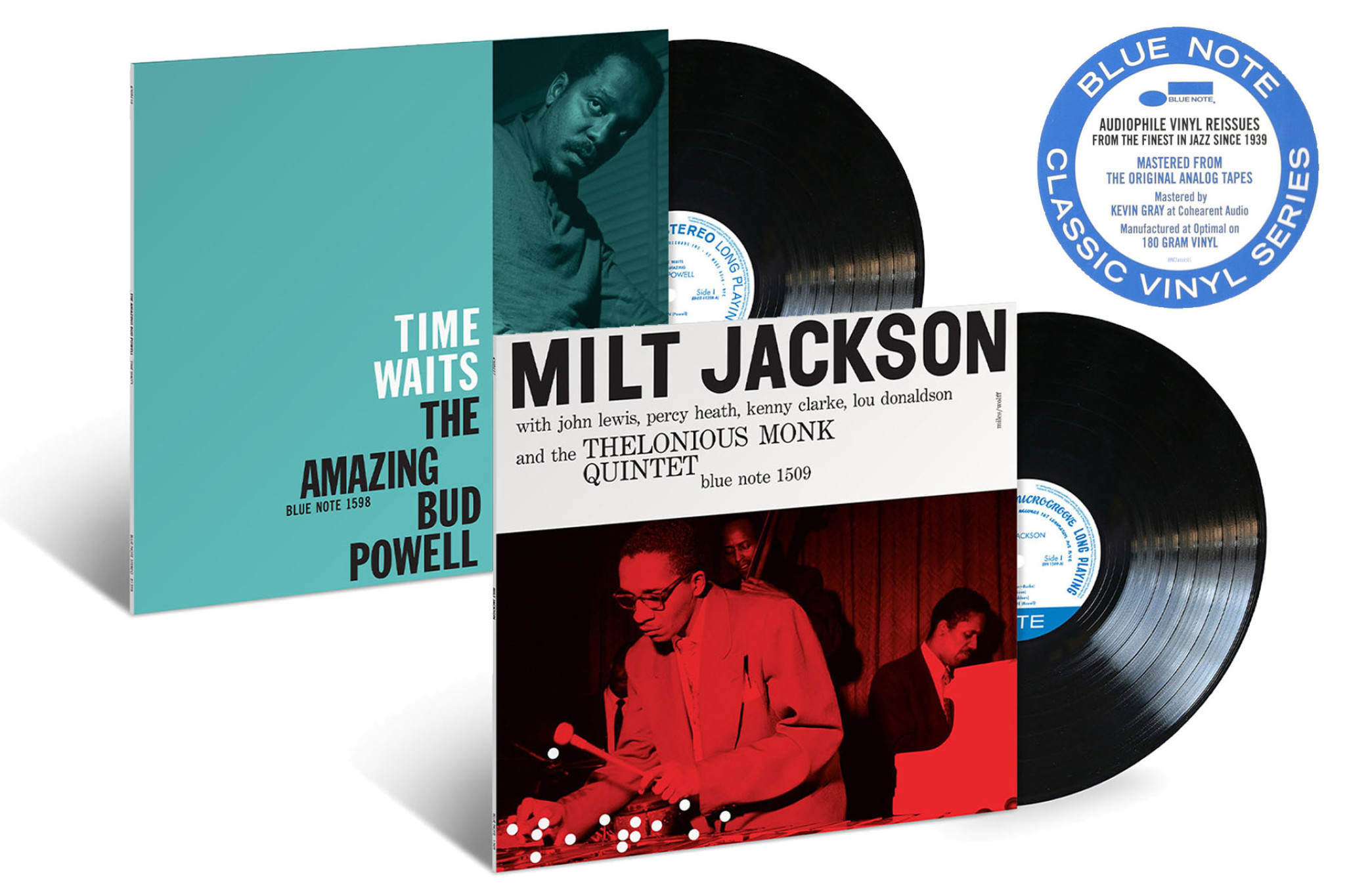 JazzEcho-Plattenteller: Bud Powell "Time Waits: The Amazing Bud Powell, Vol. 4 (1958)" / Milt Jackson "Milt Jackson With John Lewis, Percy Heath, Kenny Clarke, Lou Donaldson And The Thelonious Monk Quintet (1948–52)" (Blue Note Classic Vinyl Serie)