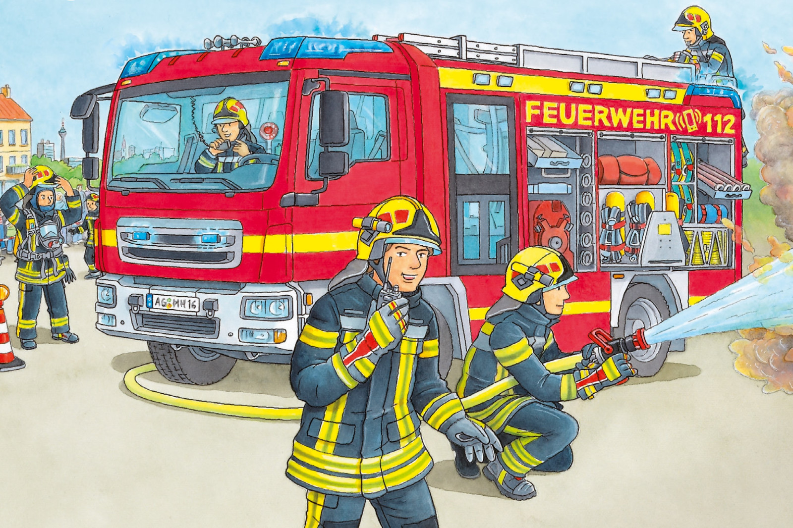 Tatütata, die Feuerwehr ist da! Kostenlose Ausmalbilder für kleine und große Helden