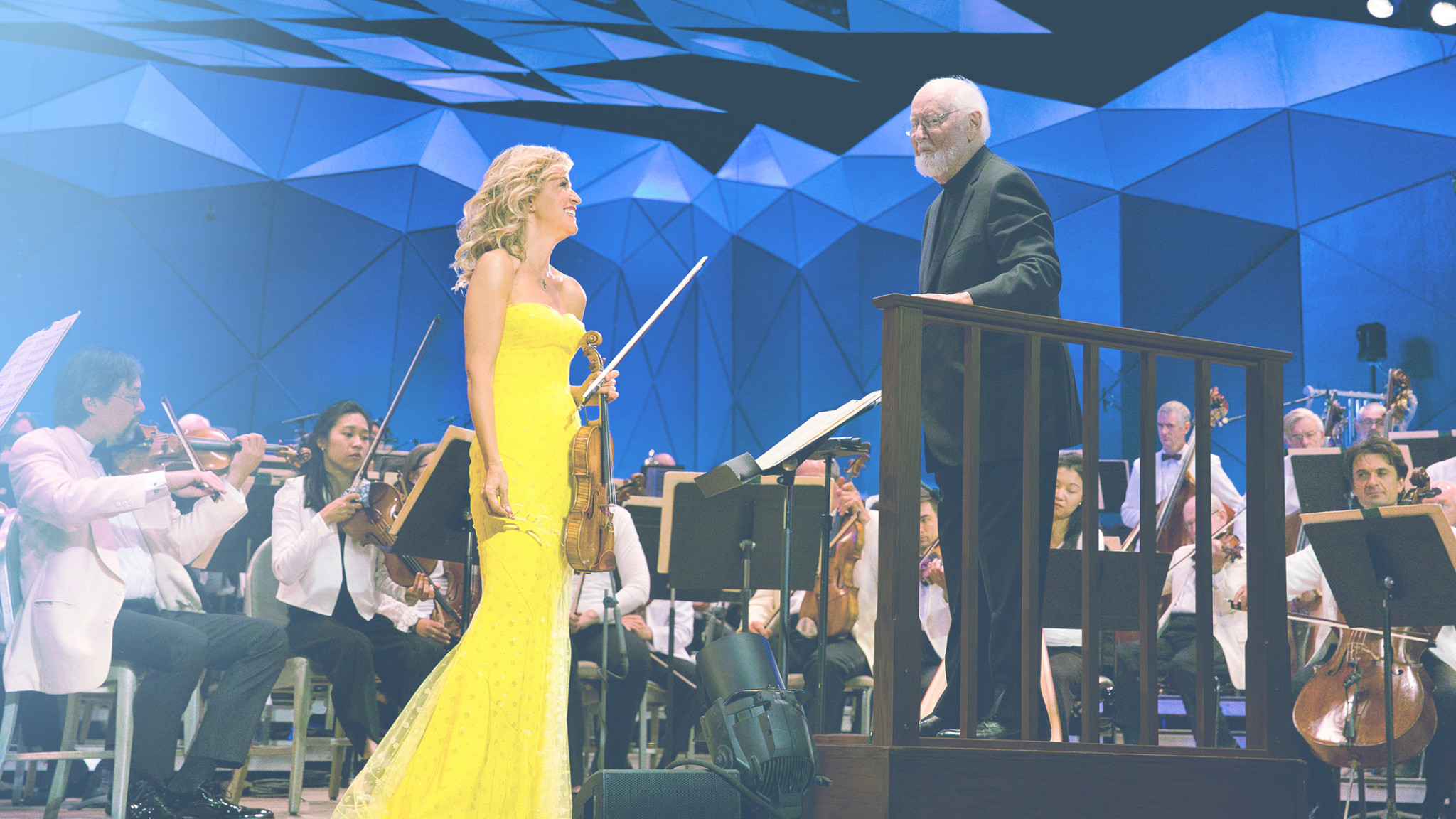 John Williams und Anne-Sophie Mutter in der Weltersteinspielung des Violinkonzerts Nr. 2