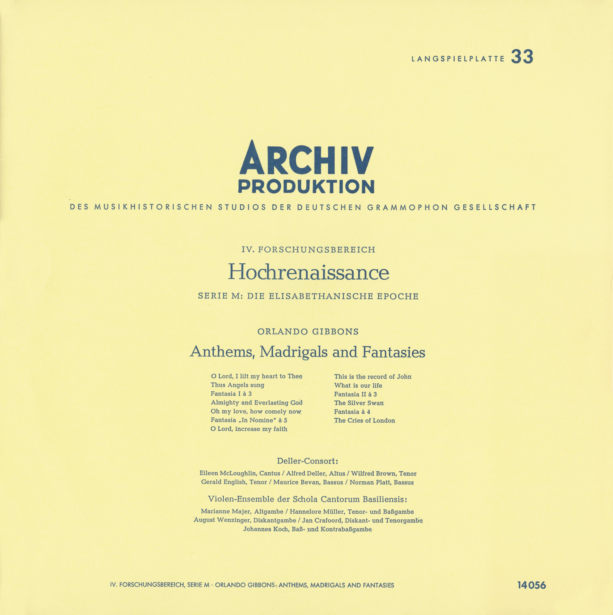 GIBBONS Anthems, Madrigals & Fantasies + MORLEY