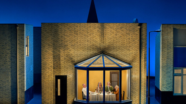 Bayreuther Festspiele 2021, John Lundgren (Der Holländer), Marina Prudenskaya (Mary), Georg Zeppenfeld (Daland), Asmik Grigorian (Senta)