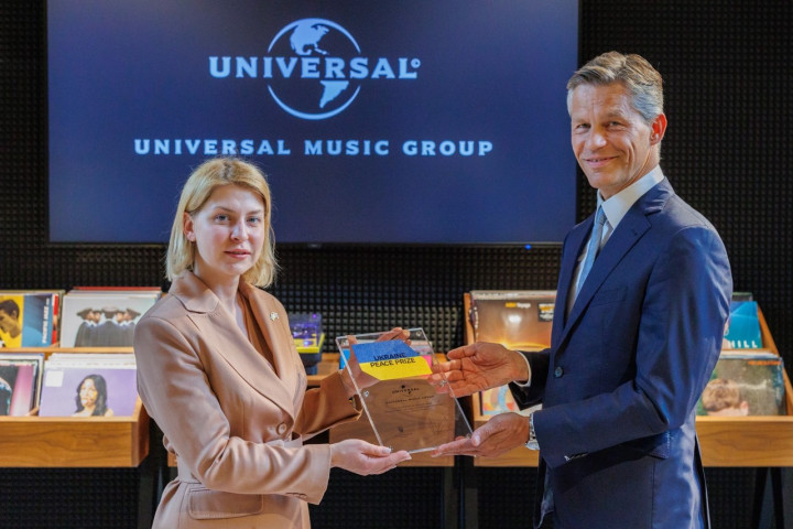 UNIVERSAL MUSIC GROUP AWARDED UKRAINE PEACE PRIZE