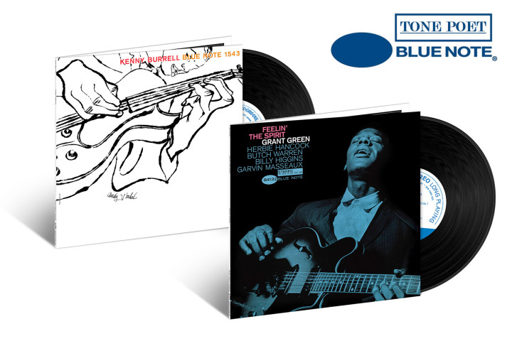 JazzEcho-Plattenteller: Kenny Burrell "Kenny Burrell" / Grant Green "Feelin' The Spirit" (Blue Note Tone Poet Vinyl)