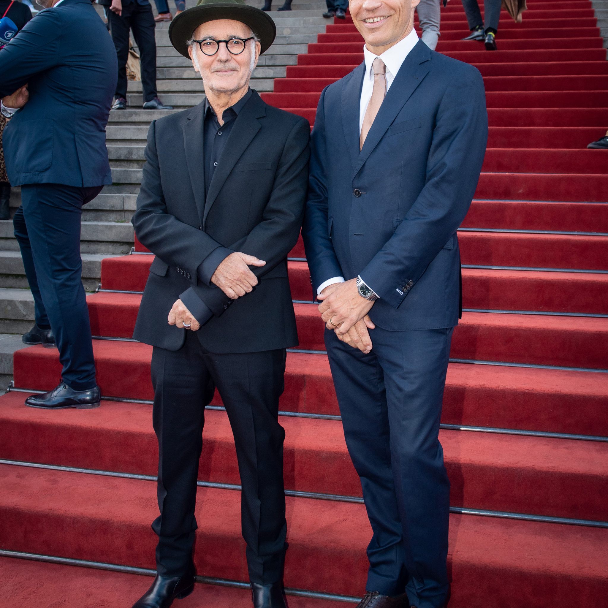 Ludovico Einaudi & Frank Briegmann, Chairman & CEO Universal Music Central Europe und Deutsche Grammophon           