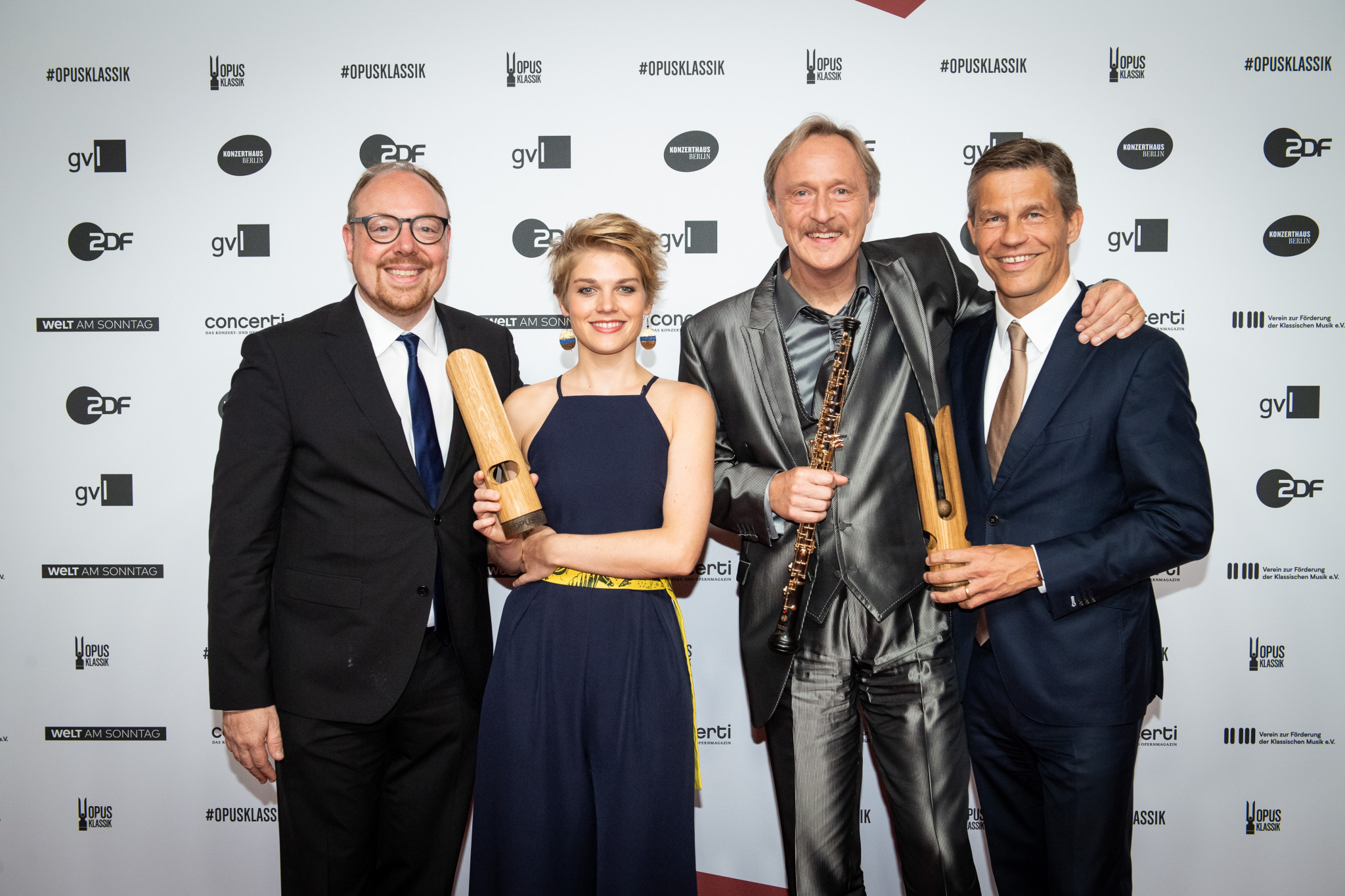 Dr. Clemens Trautmann, President Deutsche Grammophon, Magdalena Hoffmann, Albrecht Mayer, Frank Briegmann, Chairman & CEO Universal Music Central Europe und Deutsche Grammophon