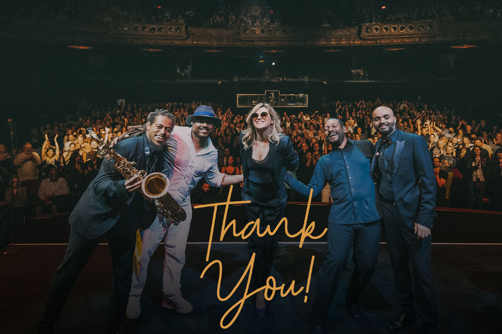 v.l.n.r.: Irwin Hall / Jorge Bezerra / Melody Gardot / Chris Thomas / Philippe Powell