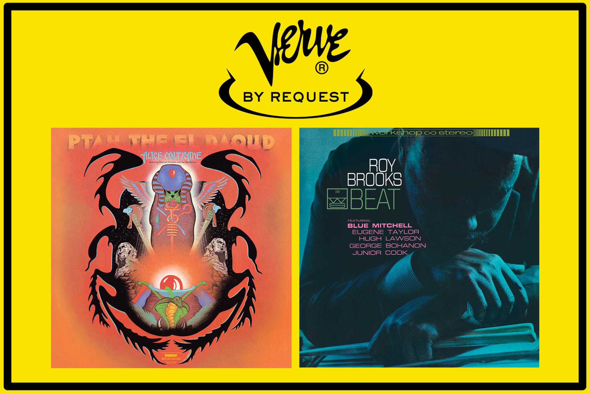 JazzEcho-Plattenteller: Alice Coltrane "Ptah The El Daoud" / Roy Brooks "Beat" (Verve By Request)