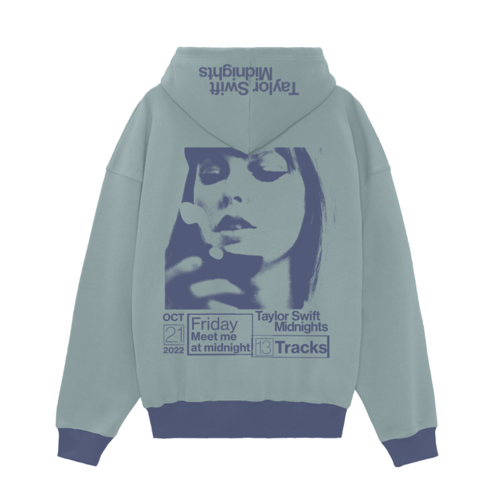 Taylor Swift Midnights Teal Color Block Hoodie
