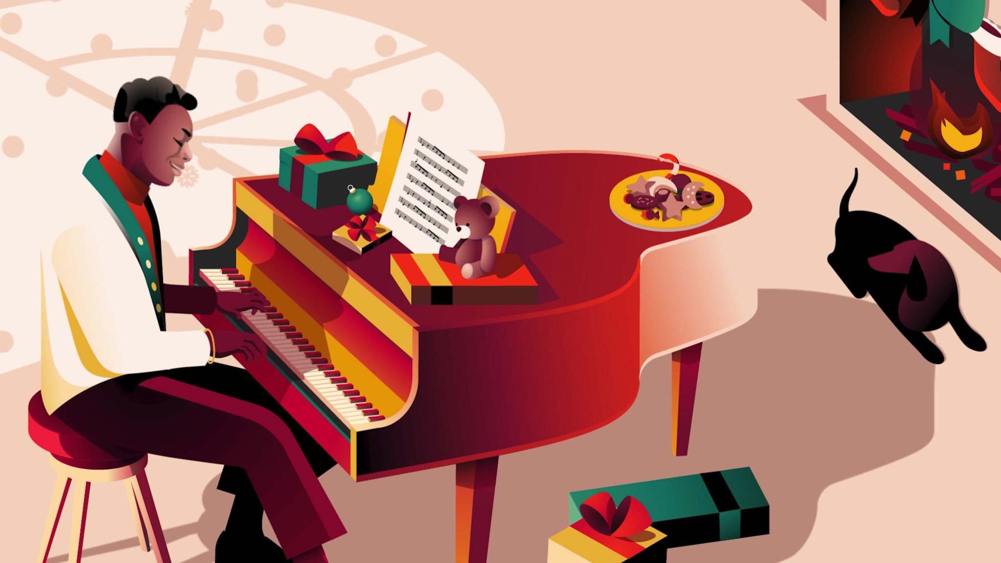 Nat King Cole - Silent Night (Visualizer)