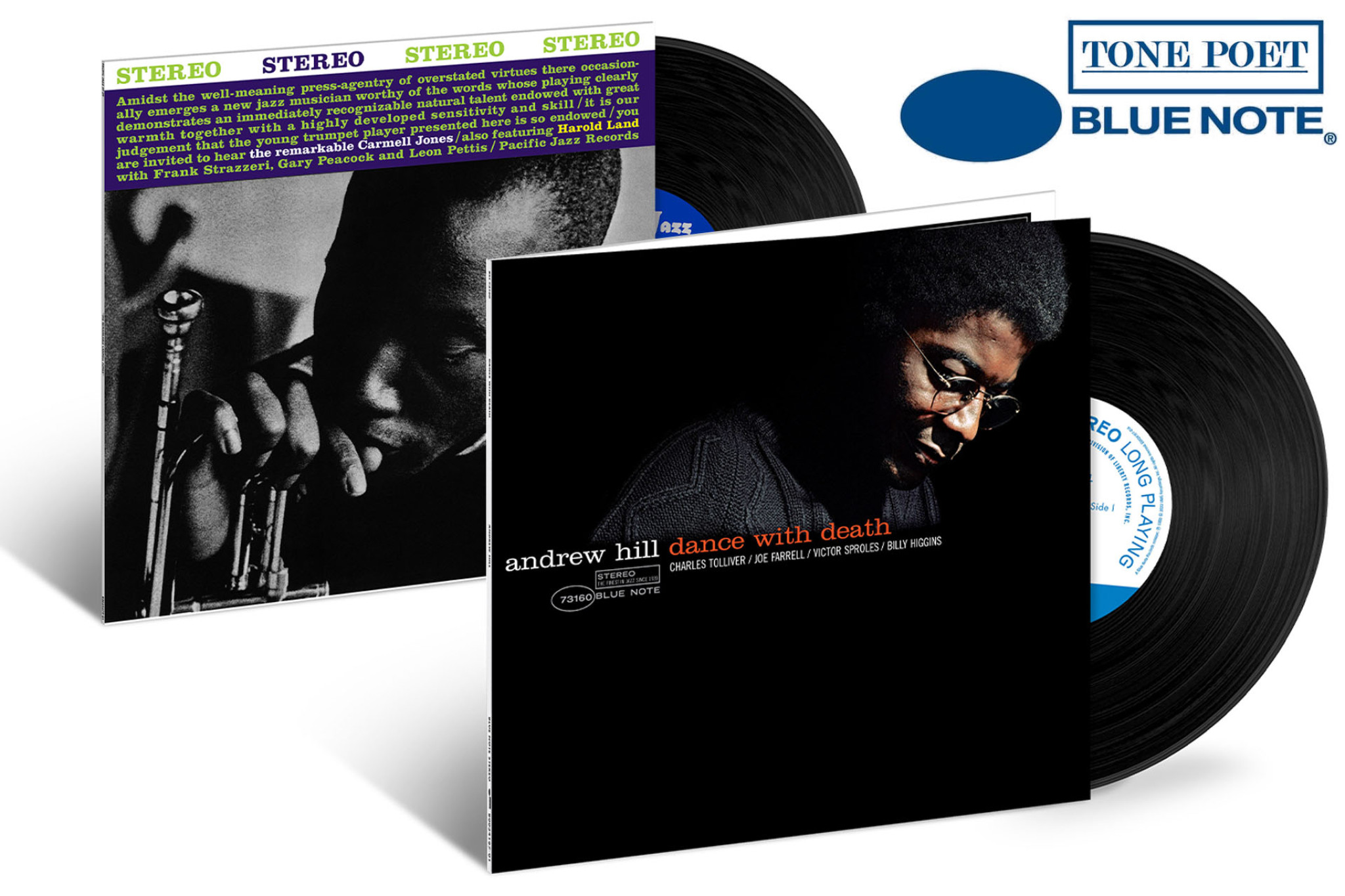 JazzEcho-Plattenteller:  Carmell Jones "The Remarkable Carmell Jones" // Andrew Hill "Dance With Death" (Blue Note Tone Poet Vinyl)