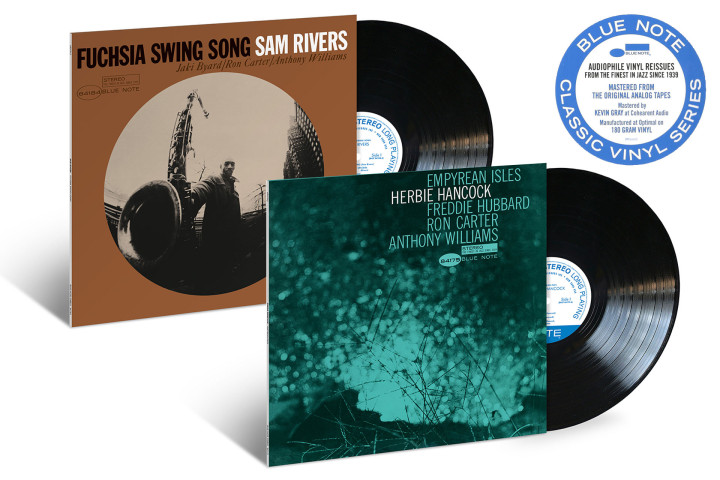 JazzEcho-Plattenteller: Sam Rivers "Fuchsia Swing Song" / Herbie Hancock "Empyrean Isles" (Blue Note Classic Vinyl)