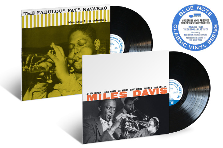 JazzEcho-Plattenteller: Fats Navarro "The Fabulous Fats Navarro, Vol. 1" / Miles Davis "Volume 1" (Blue Note Classic Vinyl)