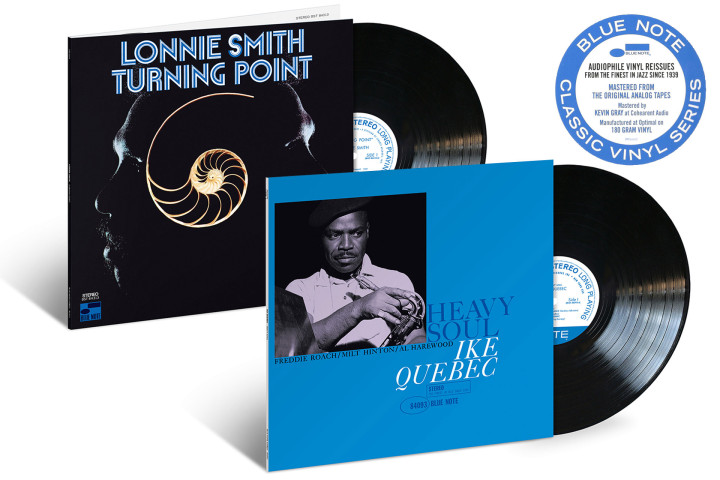 JazzEcho-Plattenteller: Dr. Lonnie Smith "Turning Point" / Ike Quebec "Heavy Soul" (Blue Note Classic Vinyl)