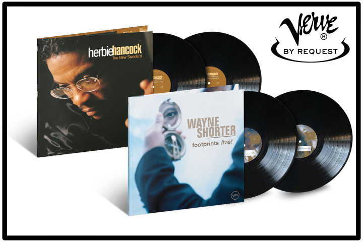 JazzEcho-Plattenteller:  Herbie Hancock "The New Standard" / Wayne Shorter "Footprints Live!" (Verve By Request)