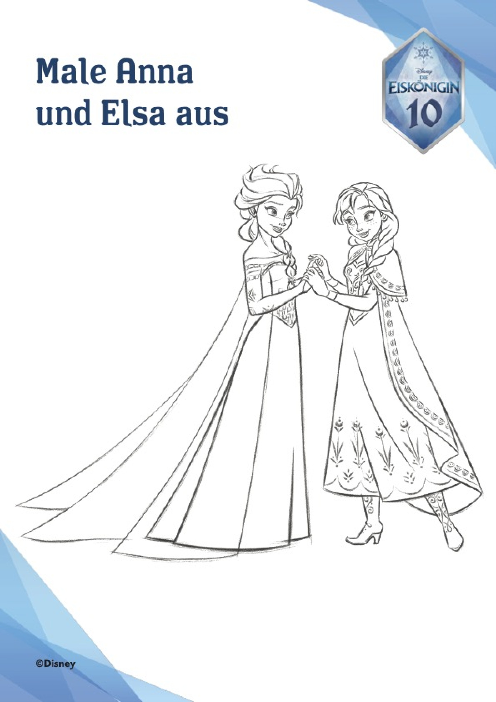 Anna und Elsa Ausmalbild
