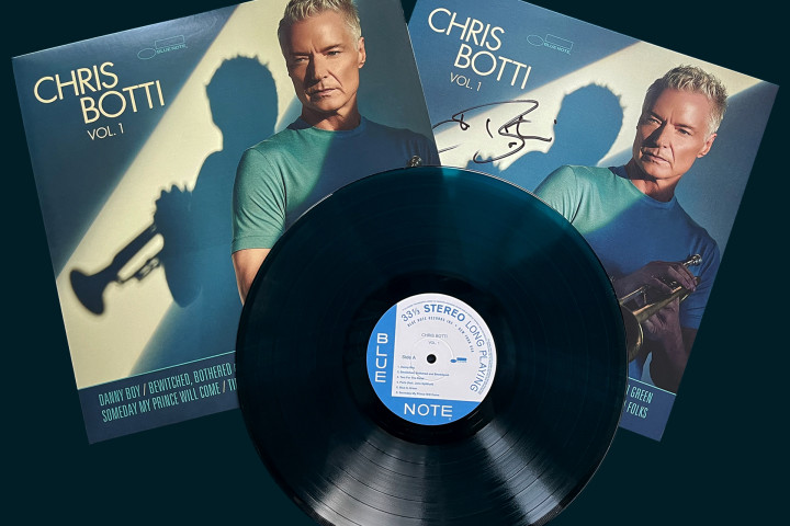 Chris Botti "Vol. 1" (Blue Note Records) als signierte Edition in transparentem meerblauen Vinyl