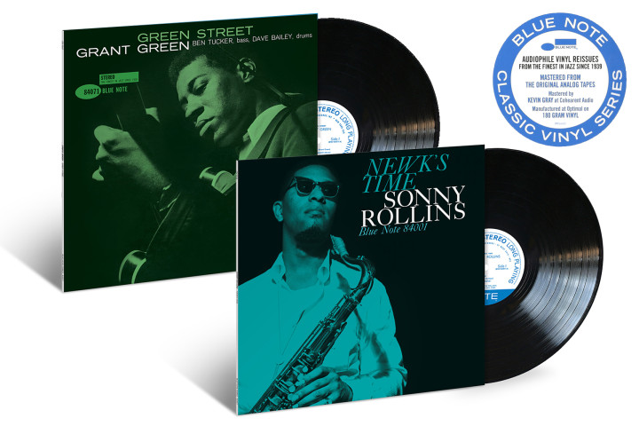 JazzEcho-Plattenteller: Sonny Rollins "Newk's Time" / Grant Green "Green Street" (Blue Note Classic Vinyl)