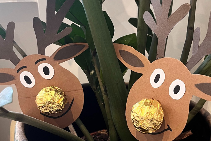 Weihnachtsbasteln mit Kindern: Rentiere für eure Adventsdekoration