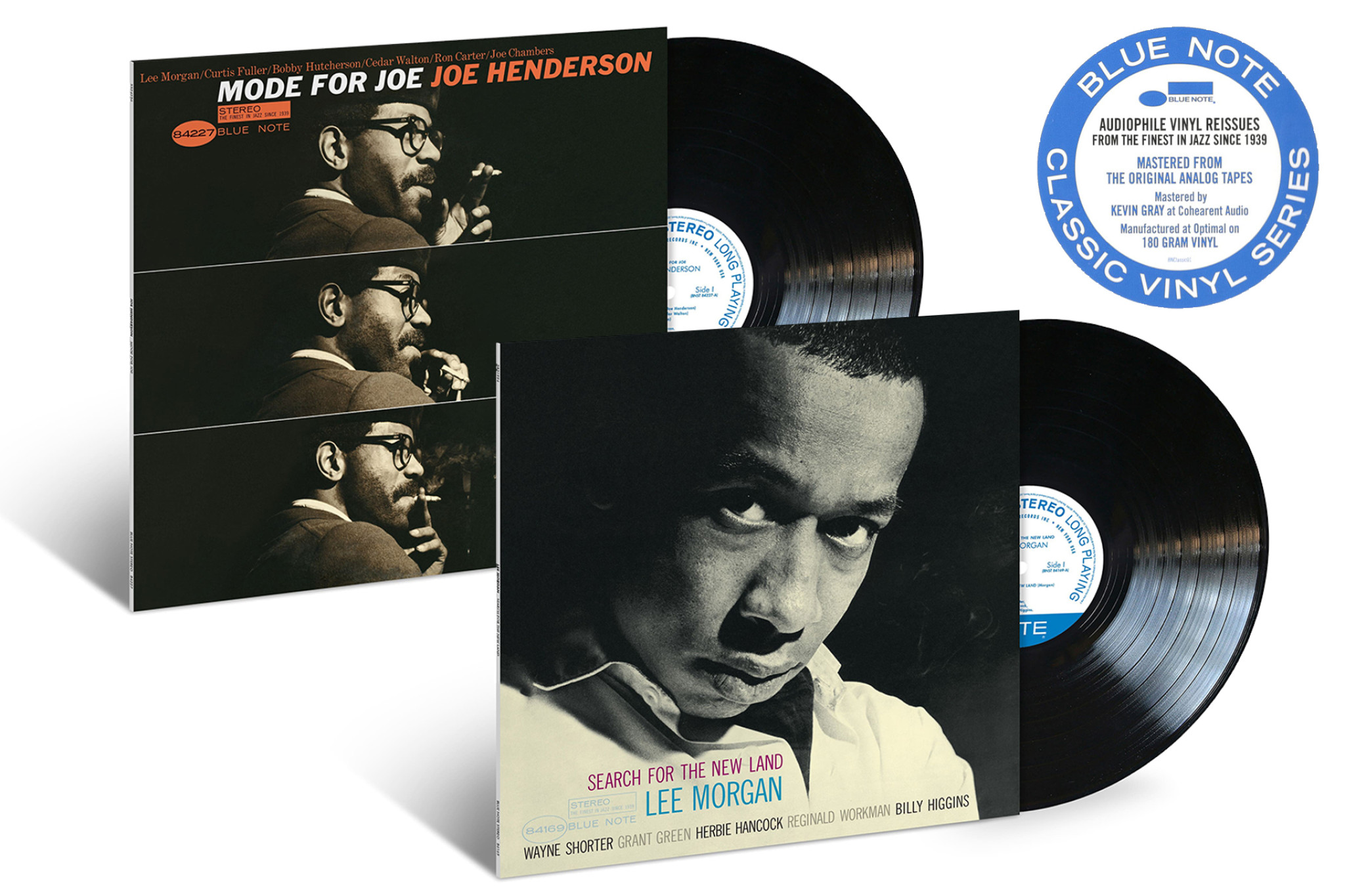 JazzEcho-Plattenteller: Lee Morgan "Search for the New Land" / Joe Henderson "Mode for Joe" (Blue Note Classic Vinyl)