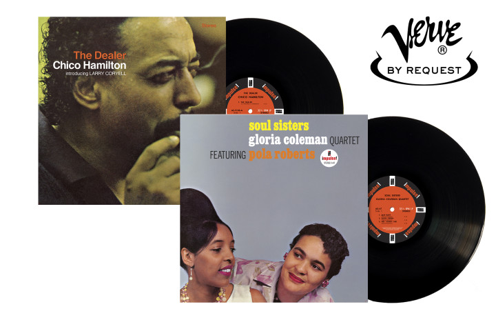 JazzEcho-Plattenteller: Chico Hamilton "The Dealer" / Gloria Coleman Quartet "Soul Sisters" (Verve by Request)