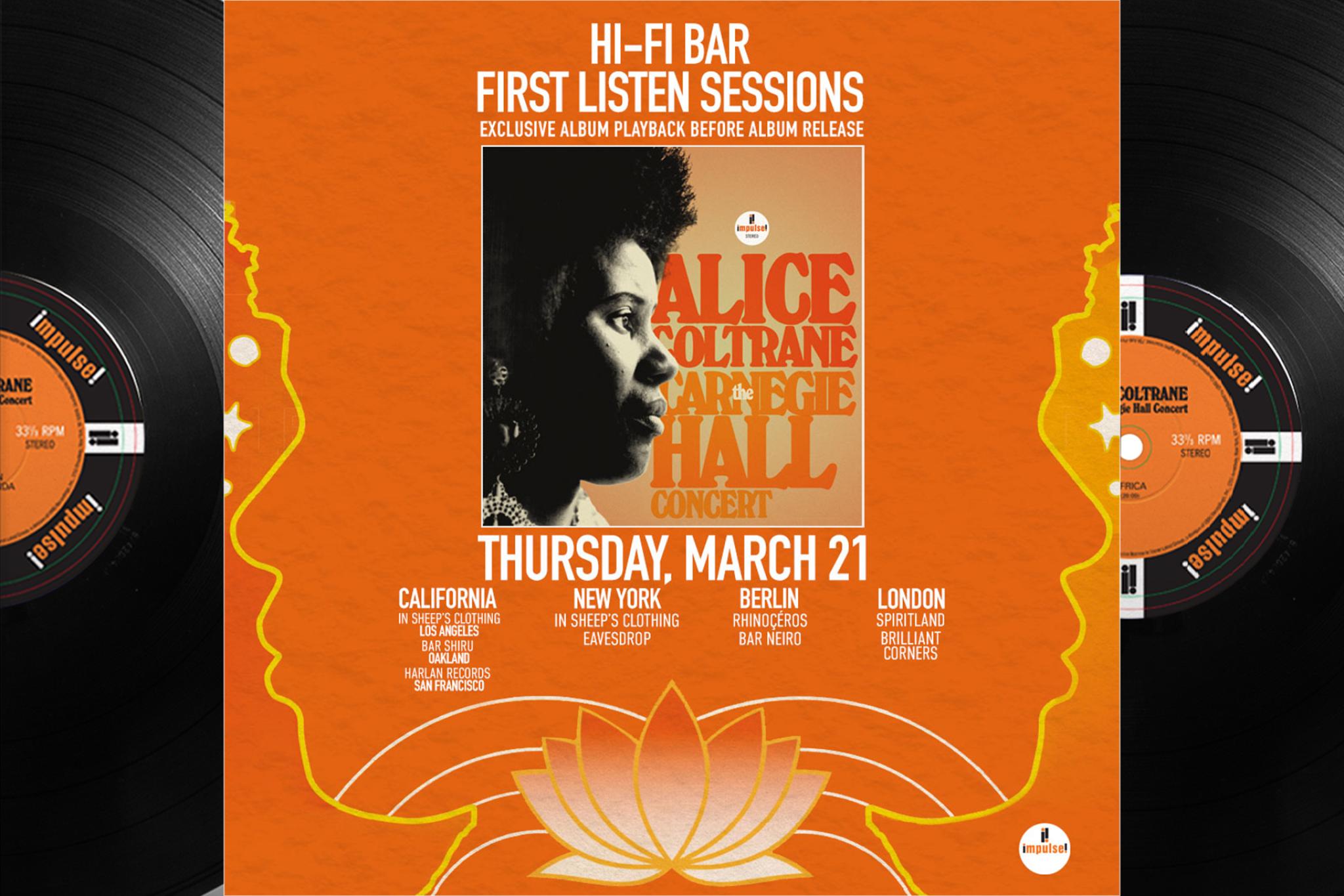 Alice Coltrane x Listening Sessions