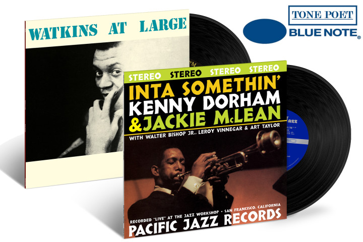 JazzEcho-Plattenteller: Doug Watkins "Watkins At Large" / Kenny Dorham "Inta Somethin'" (Blue Note Tone Poet Vinyl)