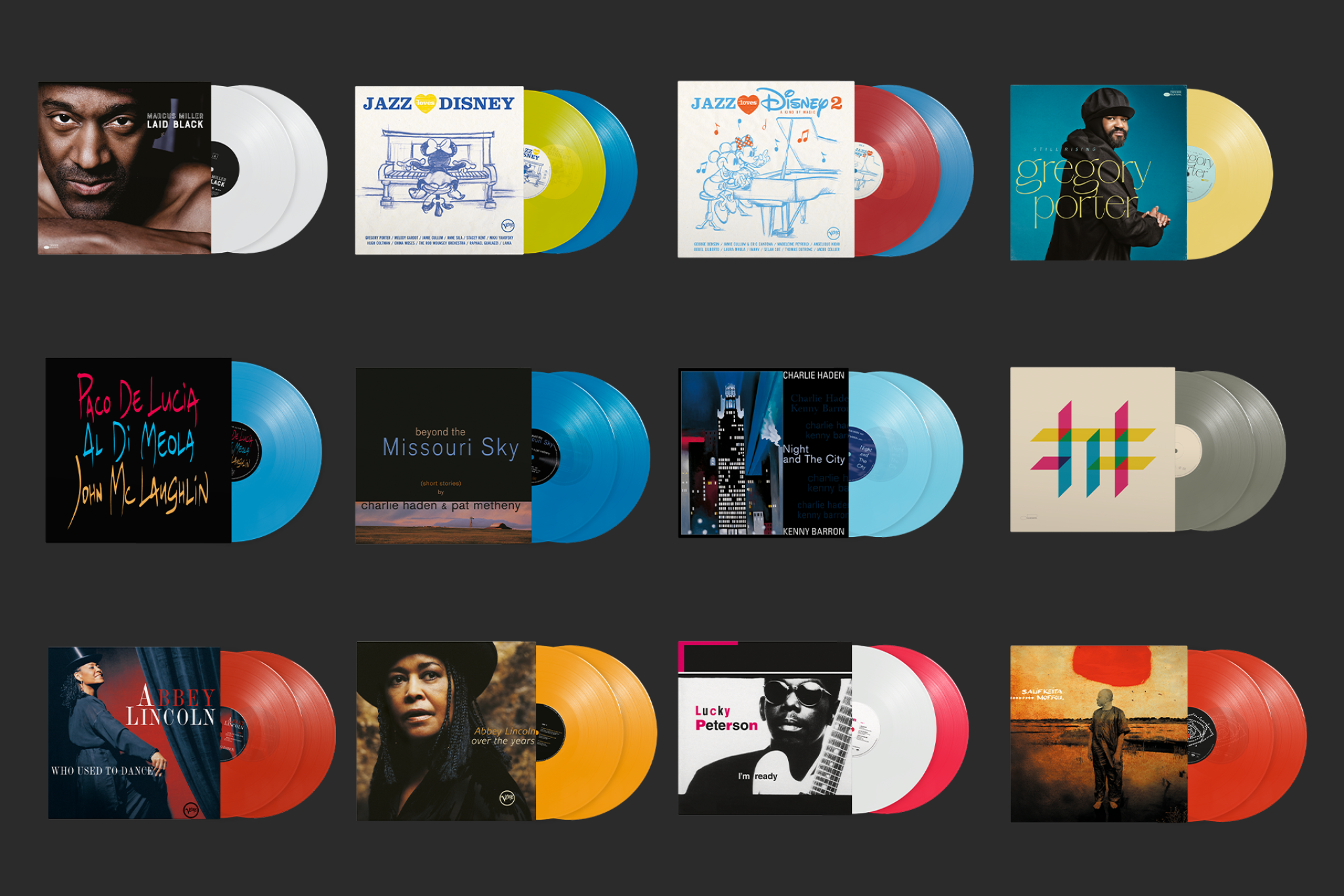 JazzEcho-Plattenteller: Limitierte bunte International Jazz Day LPs