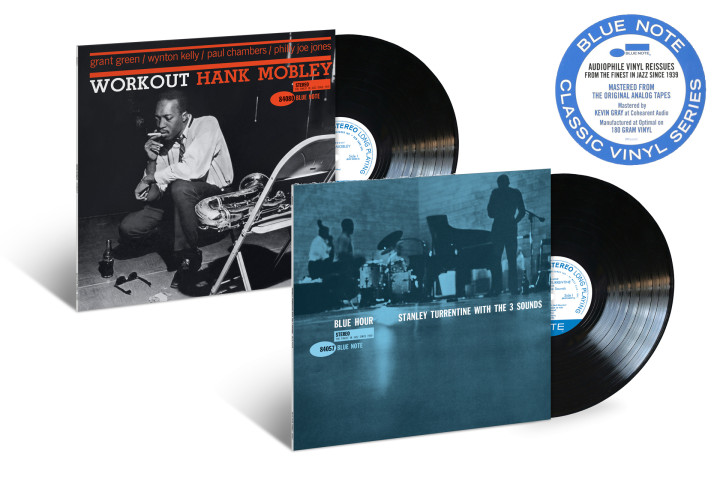 JazzEcho-Plattenteller: Hank Mobley "Workout" / Stanley Turrentine with The Three Sounds "Blue Hour" (Blue Note Classic Vinyl)