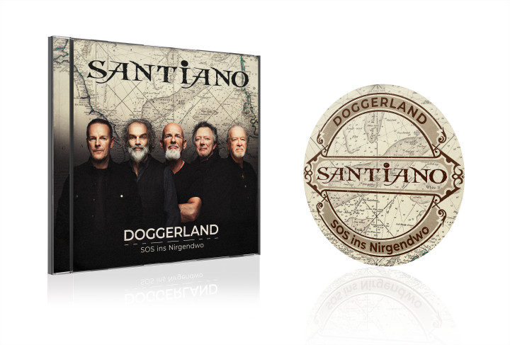 CD und Bierdeckel Mock-Up Santiano Doggerland - SOS ins Nirgendwo.jpg