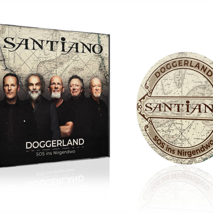 CD und Bierdeckel Mock-Up Santiano Doggerland - SOS ins Nirgendwo.jpg