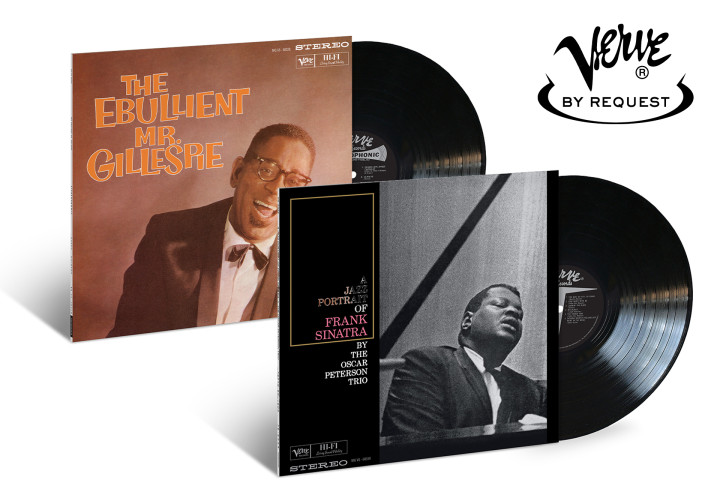 JazzEcho-Plattenteller -- Dizzy Gillespie: The Ebullient Mr. Gillespie // Oscar Peterson: Jazz Portrait of Frank Sinatra (Verve By Request LP)