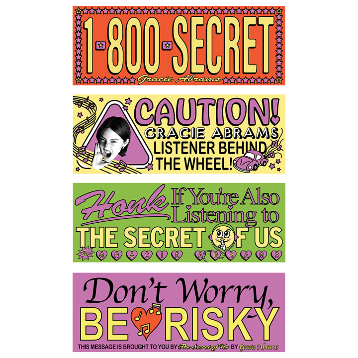 The Secret of Us Bumper Sticker Set-of−4