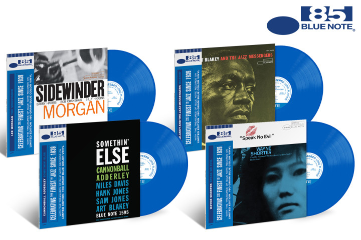 JazzEcho-Plattenteller - Lee Morgan "Sidewinder" / Cannonball Adderley "Somethin' Else" / Art Blakey "Moanin'" / Wayne Shorter "Speak No Evil" (Blue Note 85 / excl. Blue LP) (593647)