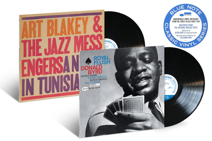 JazzEcho-Plattenteller: Art Blakey "A Night In Tunisia" / Donald Byrd "Royal Flush" (Blue Note Classic Vinyl)