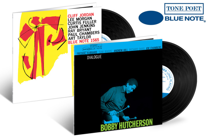 JazzEcho-Plattenteller: Clifford Jordan "Cliff Jordan" / Bobby Hutcherson "Dialogue" (Tone Poet Vinyl)