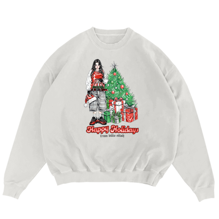 HAPPY HOLIDAYS WHITE CREWNECK