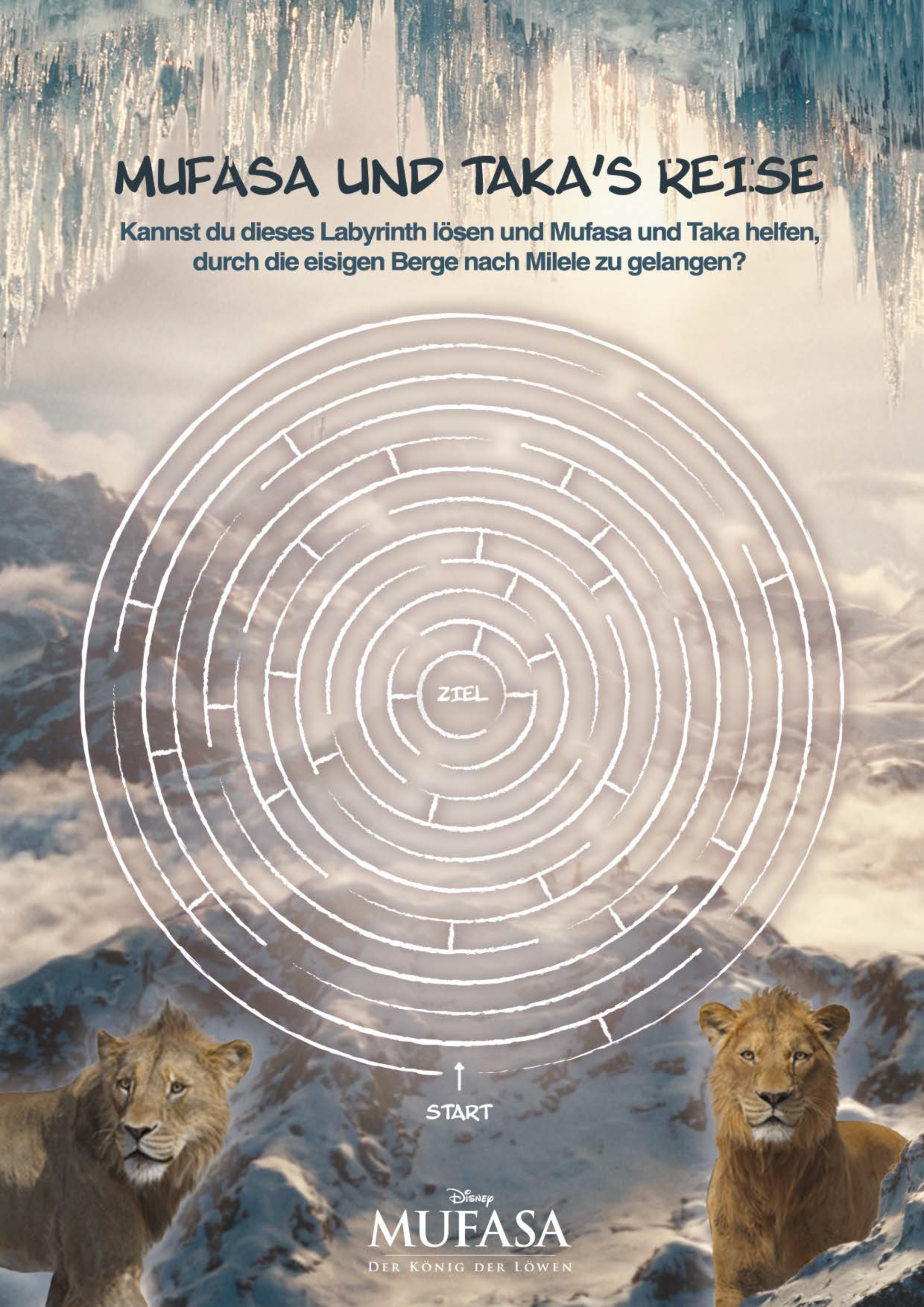 Mufasa und Takas Reise – Kreis-Labyrinth